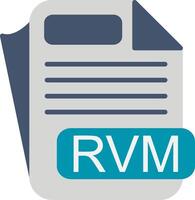 RVM File Format Flat Icon vector