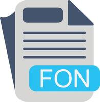 FON File Format Flat Icon vector