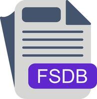 FSDB File Format Flat Icon vector