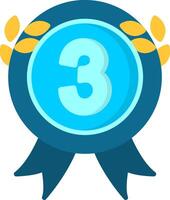 3rd Prize Flat Icon vector