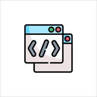 A computer screen with a code symbol vector