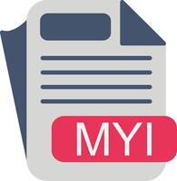 MYI File Format Flat Icon vector