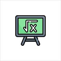 A green and white chalkboard with an x on it vector