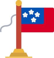 Samoa Flag Flat Icon vector