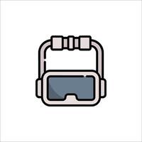 Virtual reality goggles icon isolated on white background vector