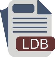 LDB File Format Flat Icon vector