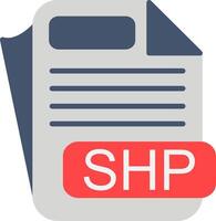 SHP File Format Flat Icon vector