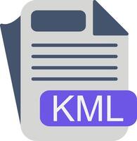 KML File Format Flat Icon vector