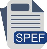 SPEF File Format Flat Icon vector
