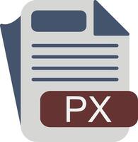 PX File Format Flat Icon vector