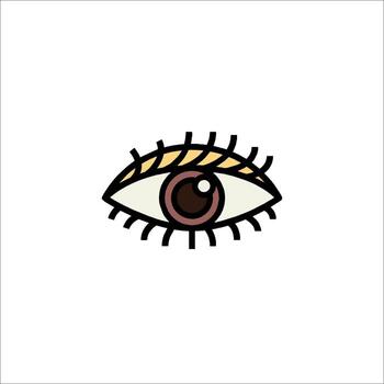 An eye icon with a white background vector