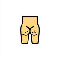 A man's butt with a hole in it vector