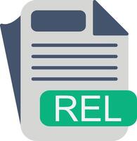 REL File Format Flat Icon vector