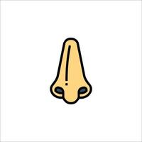A cartoon nose with a long nose vector