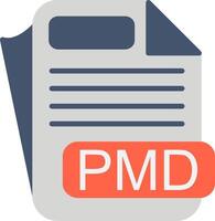 PMD File Format Flat Icon vector