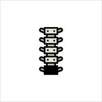 A stack of three black and white boxes on a white background vector