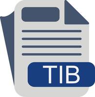 TIB File Format Flat Icon vector