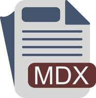 MDX File Format Flat Icon vector