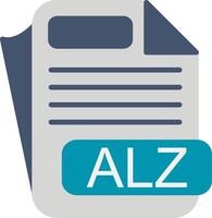 ALZ File Format Flat Icon vector