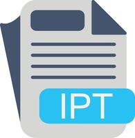 IPT File Format Flat Icon vector
