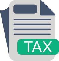 TAX File Format Flat Icon vector