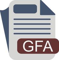 GFA File Format Flat Icon vector