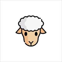 A sheep head icon on a white background vector