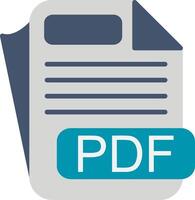 PDF File Format Flat Icon vector