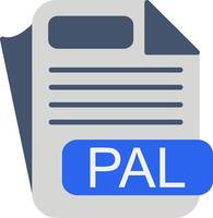PAL File Format Flat Icon vector