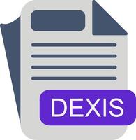 DEXIS File Format Flat Icon vector