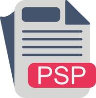 PSP File Format Flat Icon vector