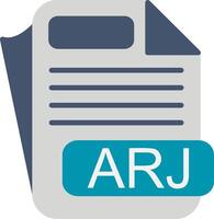 ARJ File Format Flat Icon vector