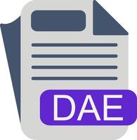 DAE File Format Flat Icon vector