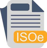 ISOe File Format Flat Icon vector