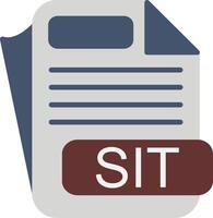 SIT File Format Flat Icon vector