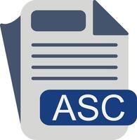 ASC File Format Flat Icon vector