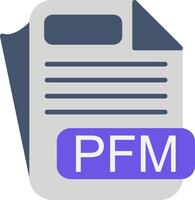 PFM File Format Flat Icon vector