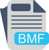 BMF File Format Flat Icon vector