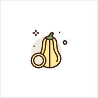 A squash icon with a slice of it vector