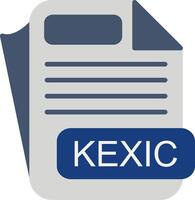 KEXIC File Format Flat Icon vector
