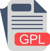 GPL File Format Flat Icon vector