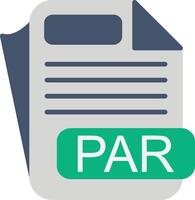 PAR File Format Flat Icon vector