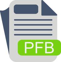 PFB File Format Flat Icon vector