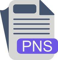 PNS File Format Flat Icon vector