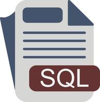 SQL File Format Flat Icon vector