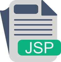JSP File Format Flat Icon vector