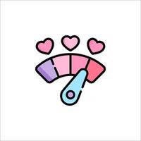 A meter with hearts on it vector