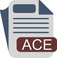 ACE File Format Flat Icon vector