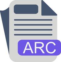 ARC File Format Flat Icon vector