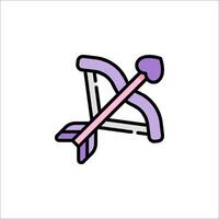 A bow and arrow icon on a white background vector